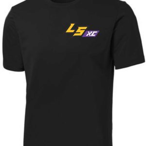 Black t-shirt with LS XC logo.