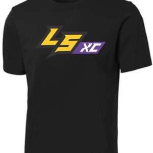 Black t-shirt with LS XC logo.