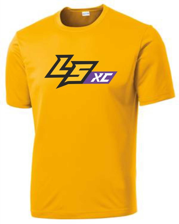 Yellow T-shirt with LS XC logo.