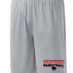 Heart For Christ moisture wicking shorts ST355 with an elastic waistband and a "panther basketball" logo on the left leg.