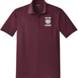 Maroon polo shirt with a logo on the left side that reads "Ballard Lacrosse"
Product Name: Ballard Lacrosse Mens Sport Wick embroidered polo ST650