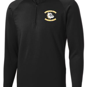 Black long-sleeve shirt with football alumni logo.