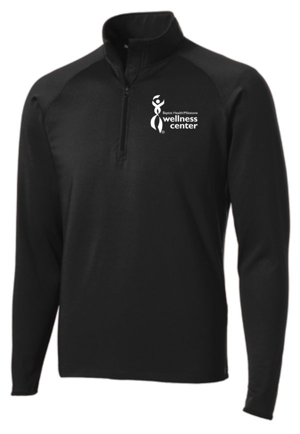 Black long-sleeved shirt with logo.