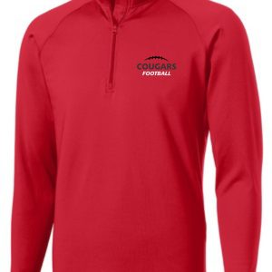 Red Cougars football quarter zip jacket.