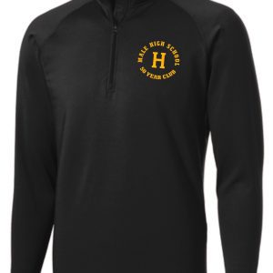 Black long-sleeve shirt with Male High School logo.