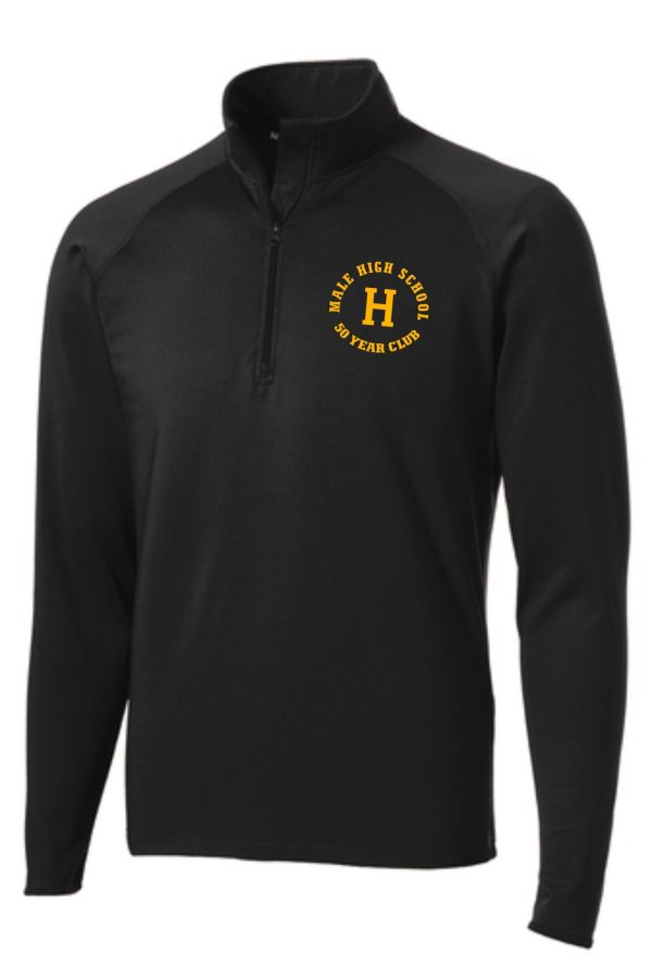 Black long-sleeve shirt with Male High School logo.