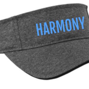 Gray Harmony XC Graphite visor STC45 with the word "harmony" printed in capital letters across the front.