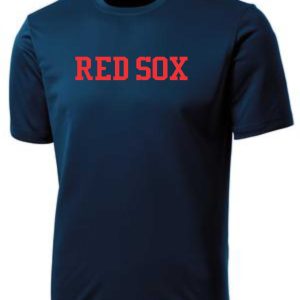 Navy blue t-shirt with "2023 STM Red Sox Baseball" printed in red capital letters across the chest.