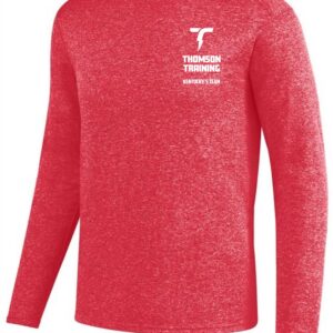 Red long-sleeved shirt with Thomson Training logo.