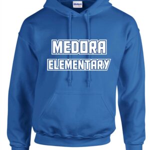 Blue Medora Elementary hoodie.