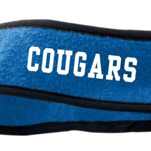 Blue fleece headband with "Cougars" text.