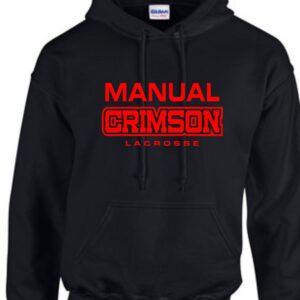 Black Manual Crimson Lacrosse hoodie.