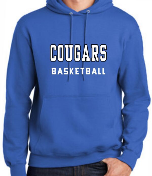 Blue Cougars basketball hoodie