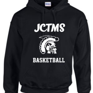 Black hoodie with JCTMS basketball logo.