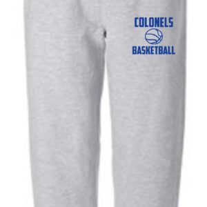 Gray sweatpants with "Colonels Basketball" logo.