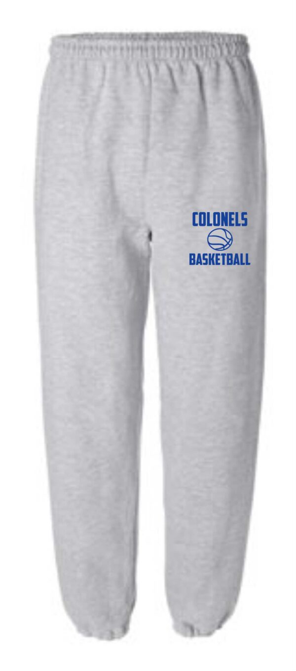 Gray sweatpants with "Colonels Basketball" logo.