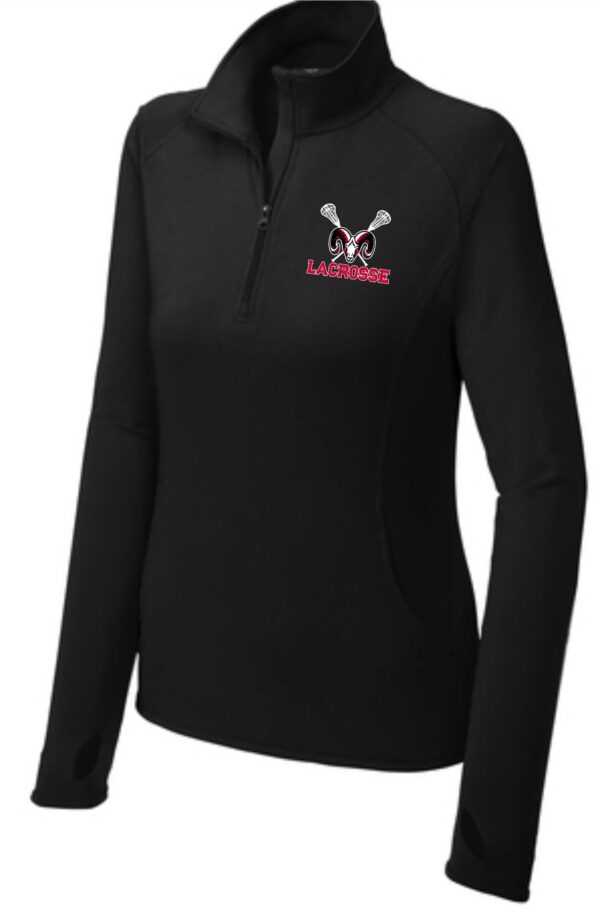 Black lacrosse quarter-zip pullover