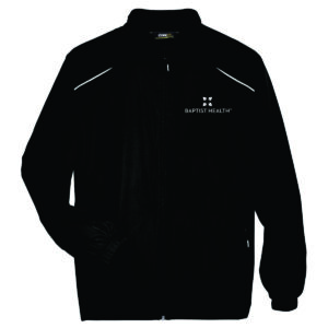 Black jacket with Baptist Health logo.