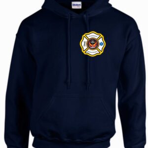 Navy blue hoodie with Anchorage FD logo.