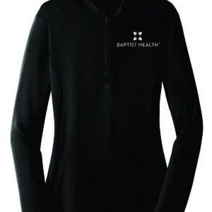 Black long-sleeve shirt with Baptist Health logo.