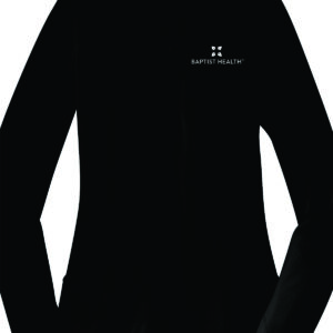 Black long-sleeve shirt with Baptist Health logo.