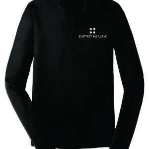 Black long-sleeve shirt with Baptist Health logo.