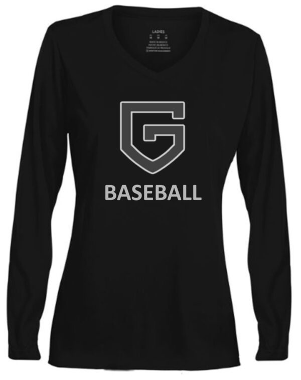 Black long-sleeved shirt with 'G' logo and "Baseball" text.