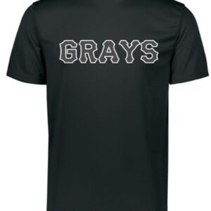 Black T-shirt with Grays logo.