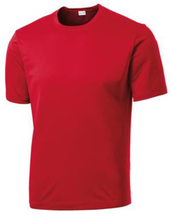 Red short-sleeved t-shirt