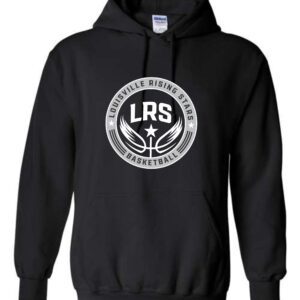 Black hoodie with Louisville Rising Stars logo.