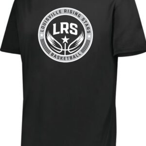 Black t-shirt with Louisville Rising Stars logo.