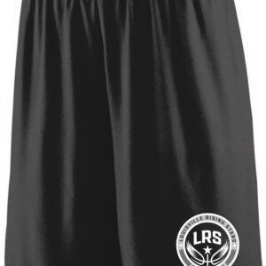 Black basketball shorts with LRS logo.