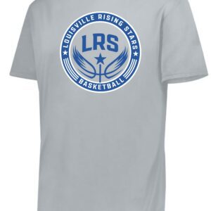 Gray t-shirt with Louisville Rising Stars logo.