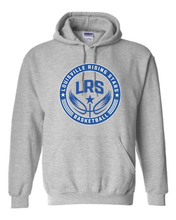 Gray hoodie with Louisville Rising Stars logo.