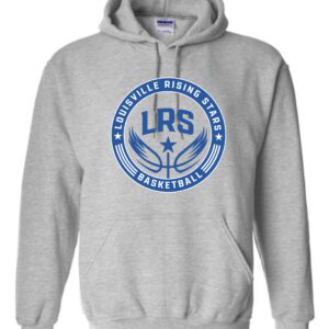 Gray hoodie with Louisville Rising Stars logo.