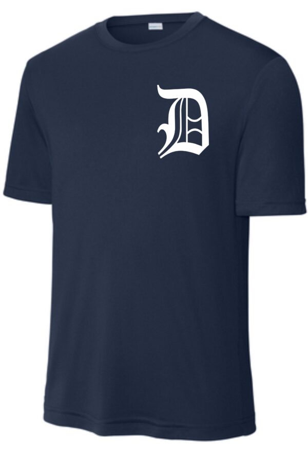 Navy blue t-shirt with white D