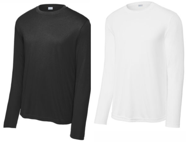 Black and white long sleeve shirts.