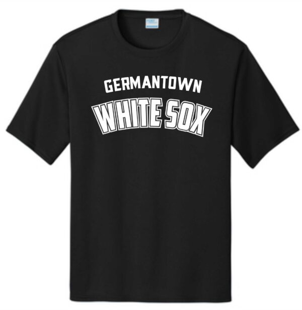 Black t-shirt with "Germantown White Sox"