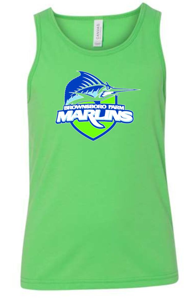 Green tank top with Marlins logo.