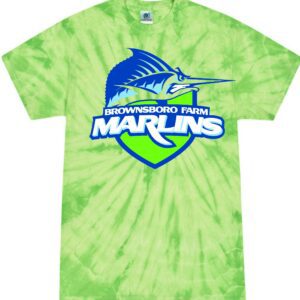 Green tie-dye t-shirt with Marlins logo.