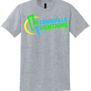 Grey t-shirt with Louisville Lightning logo.