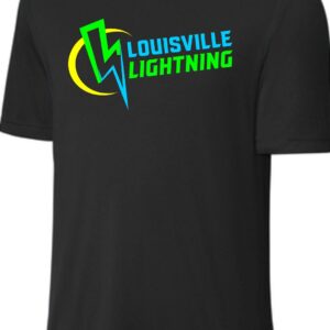 Black t-shirt with Louisville Lightning logo.