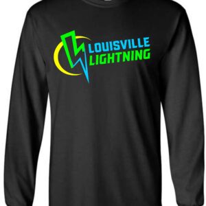 Black long sleeve shirt with Louisville Lightning logo.