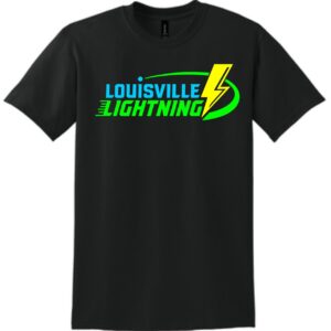 Black t-shirt with Louisville Lightning logo.