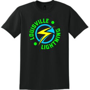 Black t-shirt with Louisville Lightning logo.