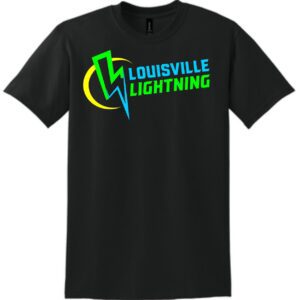 Black t-shirt with Louisville Lightning logo.