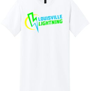 White t-shirt with Louisville Lightning logo.