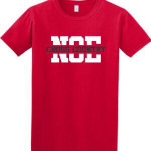 Red t-shirt with "NOE Cross Country"