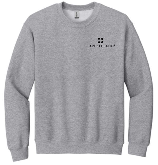 Sport Gray G18000 Crewneck Sweatshirt with embroidered logos