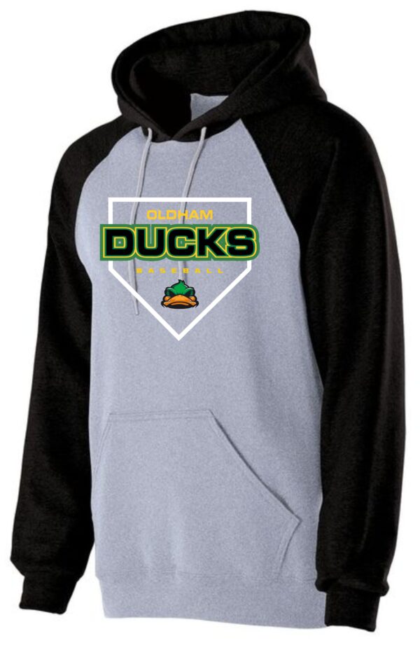 Oldham Ducks Baseball Aug 229279 Homeplate Ath Heather Black Hoodie